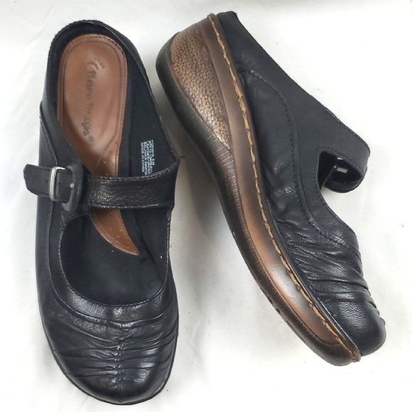 BareTraps Porsha Black Leather‎ Mary-Jane Mule - Picture 1 of 8